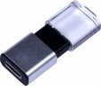 USB-флешка промо на 16 Гб прямоугольной формы, выдвижной механизм, черный