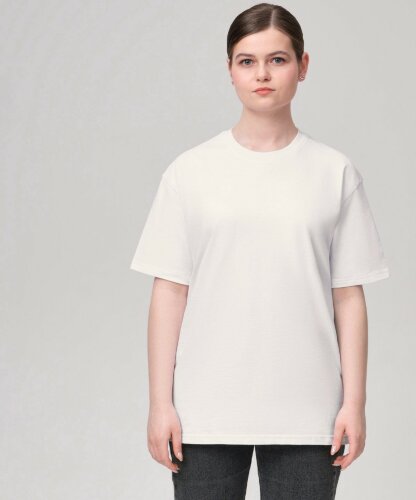 Футболка унисекс KRIS, 100% хлопок, 150 гр., белая (теплого оттенка), размер XXXL