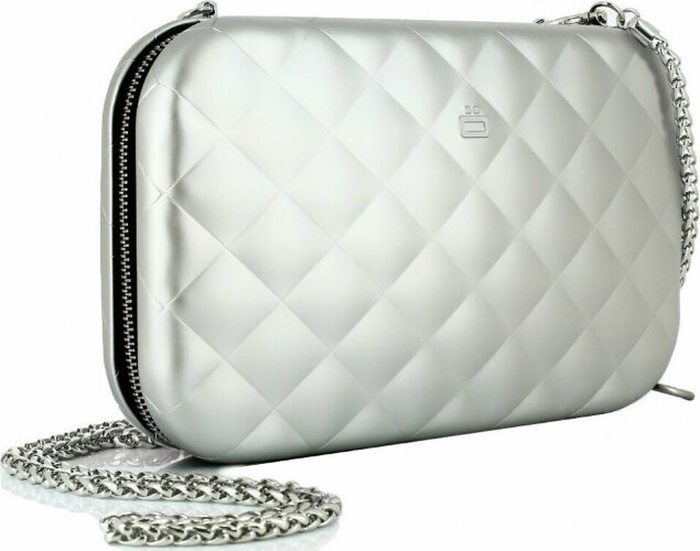 Алюминиевый стеганный клатч Ogon Quilted Lady Bag, серебристый