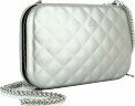 Алюминиевый стеганный клатч Ogon Quilted Lady Bag, серебристый