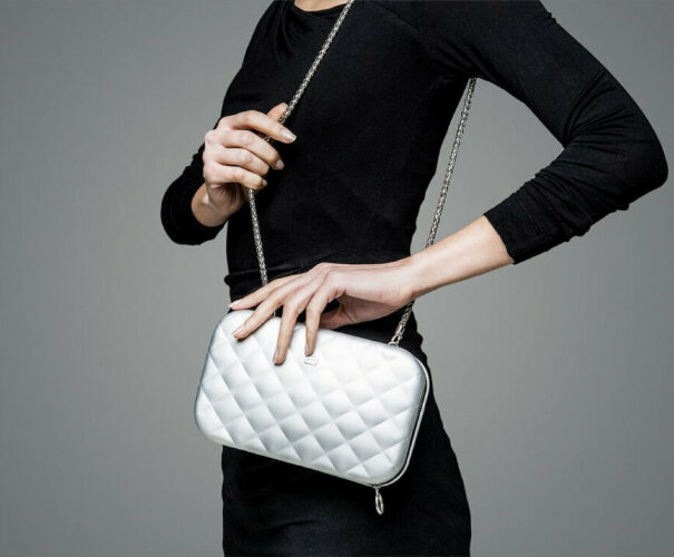 Алюминиевый стеганный клатч Ogon Quilted Lady Bag, серебристый