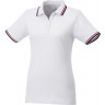  Женская футболка поло Elevate Fairfield с коротким рукавом с проклейкой, белый/темно-синий/красный, размер XS (40)