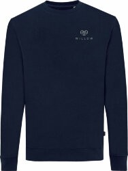 Свитшот Iqoniq Zion из переработанного хлопка, унисекс, 340 г/м2, темно-синий, размер XS