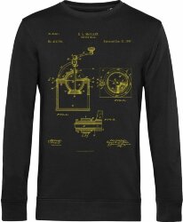 Свитшот CoolColor Old Patents. Coffee Mill, черный, размер XL