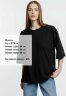 Футболка оверсайз унисекс Base Space, черная, XL/2XL