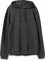 Толстовка с капюшоном унисекс Hoodie, серый меланж (антрацит), XL