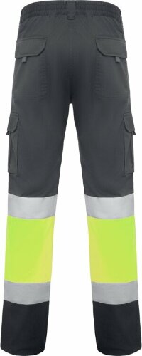 Брюки Roly Daily stretch HV, свинцовый/неоновый желтый, размер 60 (66)