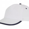 Пятипанельная кепка Nestor с окантовкой, белый/темно-синий