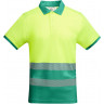  Рубашка поло Roly Atrio мужская, лиственный/неоновый желтый, размер S (44)