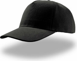Бейсболка LIBERTY FIVE, 5 клиньев, застежка на липучке, черный, универсальный
