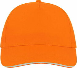 Бейсболка START FIVE SANDWICH, 5 клиньев, застежка на липучке, оранжевый, универсальный
