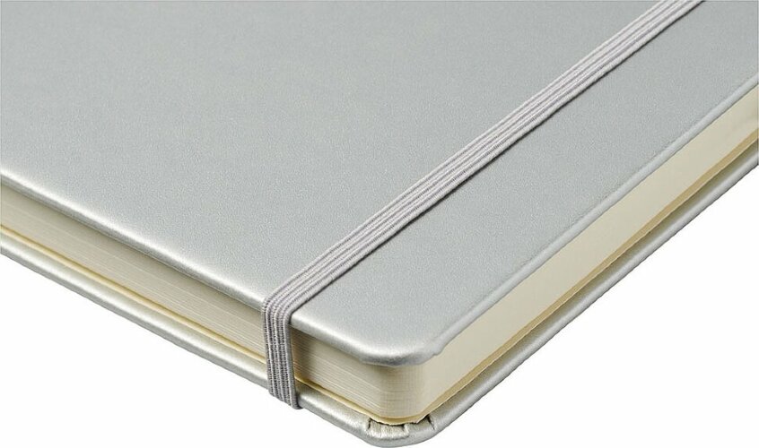 Записная книжка Nova формата A5 с переплетом Journalbooks, серебристый
