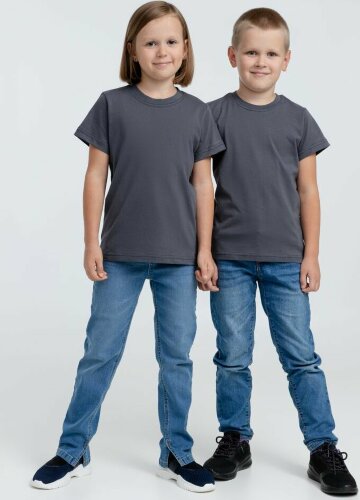 Футболка детская T-Bolka Kids, темно-серая, 12 лет