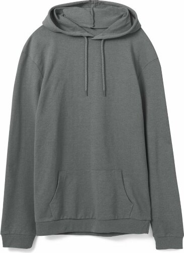 Толстовка с капюшоном унисекс Hoodie, серая (стальная), L