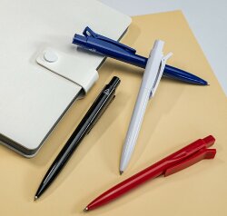 Ручка шариковая NeoPen N22 с клипом-прищепкой, синий, переработанный пластик, цвет чернил синий