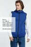 Жилет с капюшоном унисекс Gotland, синий, XL
