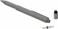 Ручка шариковая металлическая Tool, серый. Встроенный уровень, мини отвертка, стилус