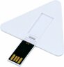 USB-флешка на 16 Гб в виде пластиковой карточки треугольной формы, белый