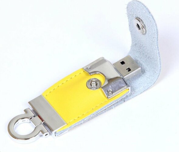 USB-флешка на 8 Гб в виде брелка, желтый
