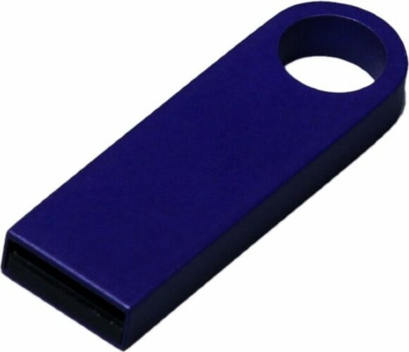 USB 2.0-флешка на 128 Гб с мини чипом и круглым отверстием, синий