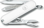 Нож-брелок Victorinox Classic SD Colors Falling Snow, 58 мм, 7 функций, белый