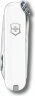 Нож-брелок Victorinox Classic SD Colors Falling Snow, 58 мм, 7 функций, белый