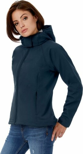Куртка женская BNC Hooded Softshell, черная, размер M