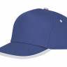Пятипанельная кепка Nestor с окантовкой, синий/белый