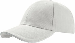 Бейсболка LIBERTY SANDWICH, 6 клиньев, сэндвич, металлическая застежка, белый, универсальный