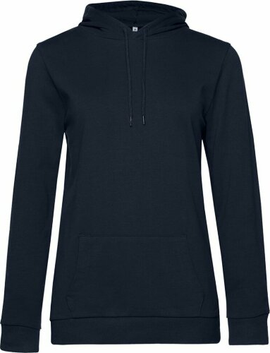 Толстовка с капюшоном женская Hoodie, темно-синяя, размер M