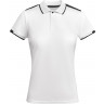 Рубашка-поло Roly Tamil женская, белый/черный, размер XL (48-50)