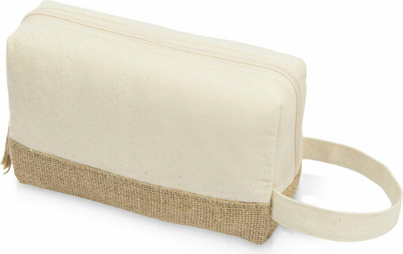 Косметичка Jute с ручкой из хлопка и джута, натуральный