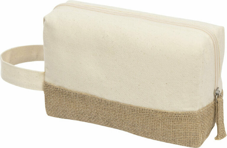 Косметичка Jute с ручкой из хлопка и джута, натуральный