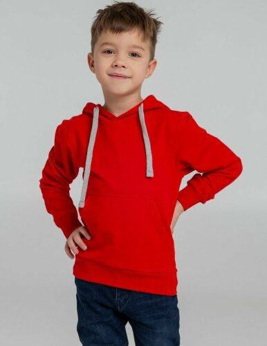 Толстовка с капюшоном детская Kirenga Kids, красная, 6 лет (106-116 см)