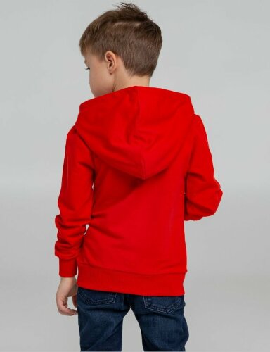 Толстовка с капюшоном детская Kirenga Kids, красная, 6 лет (106-116 см)