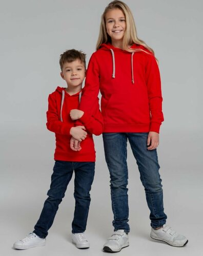 Толстовка с капюшоном детская Kirenga Kids, красная, 6 лет (106-116 см)