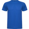 Спортивная футболка Roly Montecarlo детская, королевский синий, размер 4 (104-116)