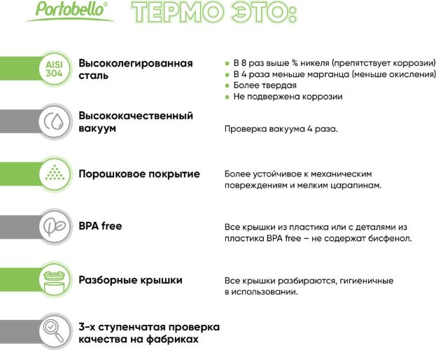 Термокружка вакуумная Monaco, темно-зеленая