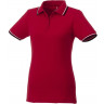  Женская футболка поло Elevate Fairfield с коротким рукавом с проклейкой, красный/темно-синий/белый, размер XS (40)