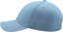 Бейсболка LIBERTY SANDWICH, 6 клиньев, сэндвич, металлическая застежка, голубой, белый