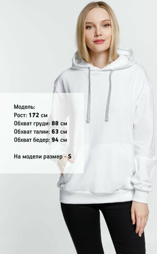 Толстовка с капюшоном Kirenga, белая (белоснежная), размер 3XL