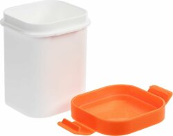 Ланчбокс для снеков Lunch Crunch, белый с оранжевым