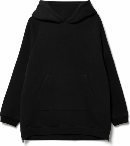 Худи унисекс оверсайз Easy Street, черное, XS/S