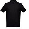 Рубашка-поло мужская ADAM, черный, 4XL, 100% хлопок, плотность 195 г/м2, черный, 4XL