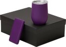 Подарочный набор с термокружкой и повербанком С2, 10000 mAh, фиолетовый