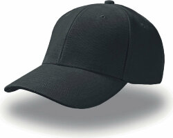 Бейсболка PILOT, 6 клиньев, металлическая застежка, черный