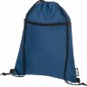 Рюкзак со шнурком Ross из переработанного ПЭТ, heather navy