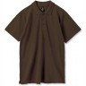 Рубашка поло мужская Sol's Summer 170, темно-коричневая (шоколад), размер XXL