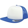 Бейсболка SNAP 90S, 5 клиньев, пластиковая застежка, белый, ярко-синий, универсальный