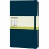 Записная книжка Moleskine Classic (нелинованный) в твердой обложке, Large (13х21 см), голубой сапфир
